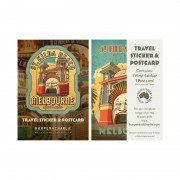 Travel Sticker + Postcard Luna Park, St Kilda